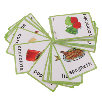 35 Stck. Kinder Taschenwortschatz Anblick/Bild Wort Lernkarten über Essen