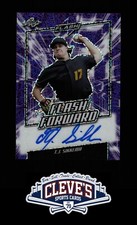 2019 LEAF FLASH T.J. SIKKEMA AUTO 16/25 PURPLE PRIZM REFRACTOR FLASH FORWARD