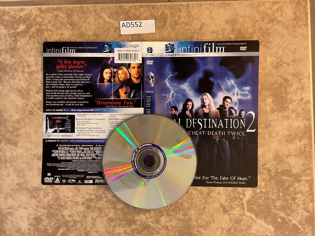 Final Destination 2 (DVD, 2003, Infinifilm No Case No Tracking