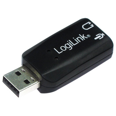 LogiLink UA0053 USB Soundkarte mit Virtual 3D Soundeffekt 5.1 Surround Laptop PC