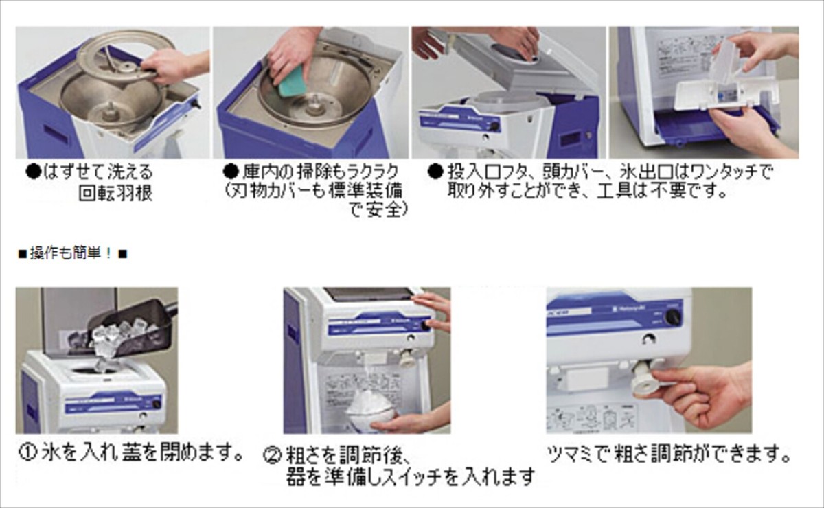 初雪 業務用かき氷機 HC-S32A ICE SHAVER & CRUSHER 初雪キューブアイススライサー HC-S32A