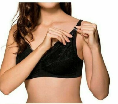    DORINA  17619 stilvoller Still-BH IVY schwarz mit Spitze BABY Größe 75-C