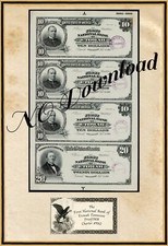 COPY 1908 Proof  $10-$20  The  First National Bank of EtowahTennessee  #9162