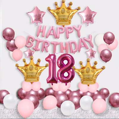 18. Geburtstag Banner Buntings Erwachsene Geburtstag Mottoparty Deko Luftballons