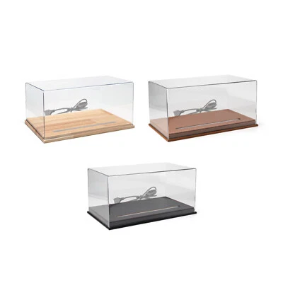 Diorama Acrylic Show Case Display Case With PU Leather Base For 1/18 Car Model
