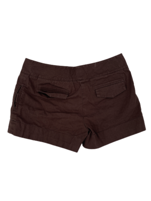 Arden B Shorts Womens Size 8 Brown Stretch Faux Cuffs Flap Pockets