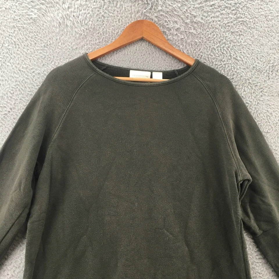 Camiseta Liz Claiborne Manga Larga Mujer Mediana Negra Algodón Sudadera Foto 2 de 4