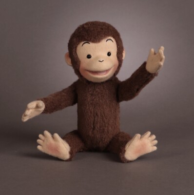 NEW R John Wright Curious George Alpaca Monkey In Box *NO YELLOW HAT