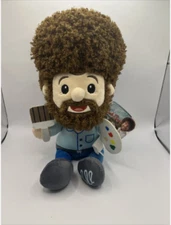 Bob Ross Character Plush Figure Doll Happy Little Painting 10” Tall New With Tag