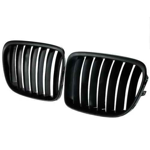 ABS Gloss/Matte Black Front Bumper Kidney Grille Grill For 2010-2015 BMW E84 X1 - Foto 5 di 14