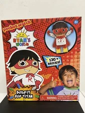 Ryans World Build It Red Titan Blocks Kit 130+ Bricks Pocket Watch NEW