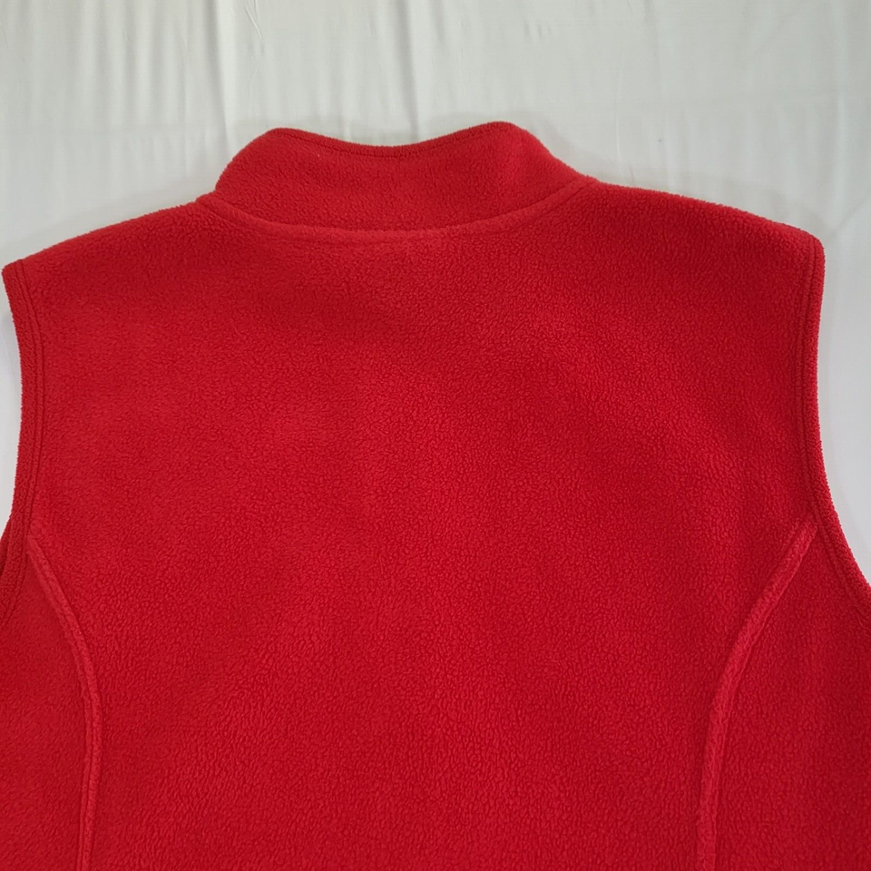 Karen Scott Sport Vest Womens XL Petite Fleece Full Zip Pockets Red eBay