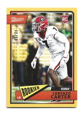 /99 Timeless Tributes Gold 2018 Panini Classics Rookies Lorenzo Carter #282 RC
