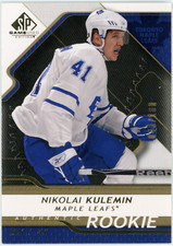 2008 SP Game Used Edition Authentic Rookies Gold /100 Nikolai Kulemin Rookie RC