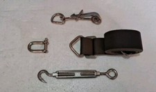Cinturón de flejes de nailon gris balsa salvavidas de 2" con deslizamiento Senhouse (juego completo) NUEVO
