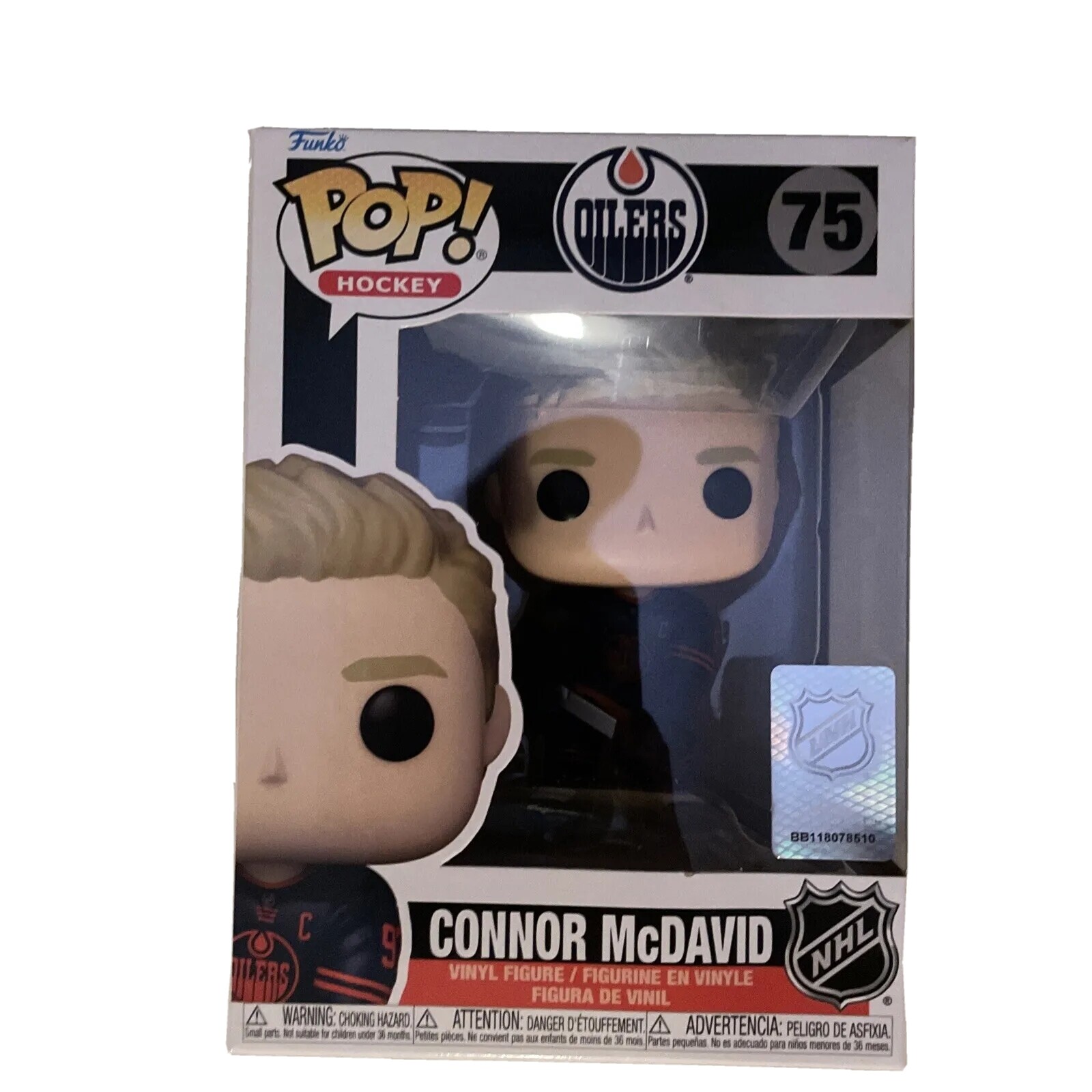 Funko Pop! Hockey - Nhl Vinyl Figure - Connor Mcdavid (Edmonton Oilers) #75