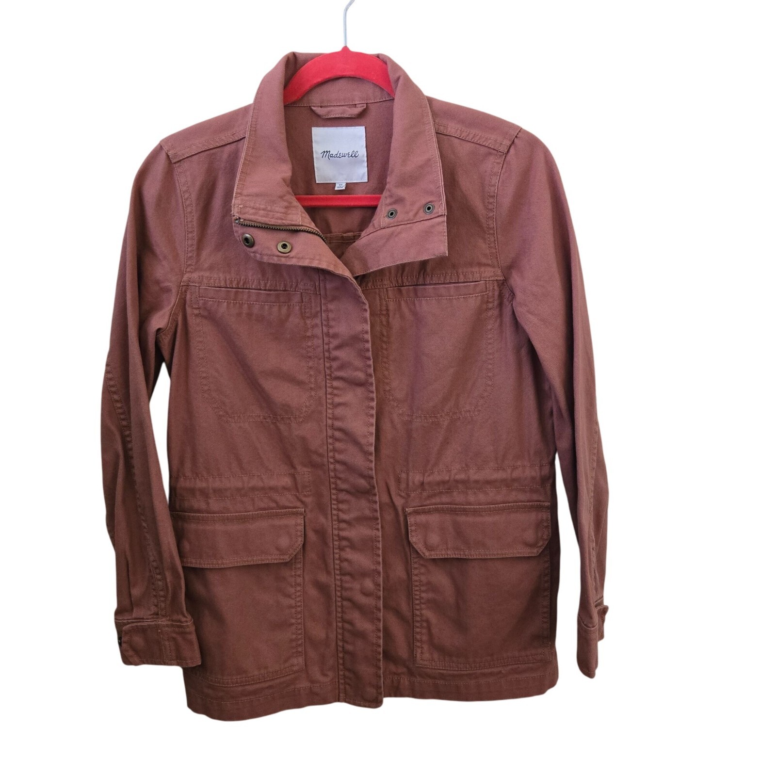 Madewell Dispatch Jacket Warm Umber Zip Snap Clos… - image 2