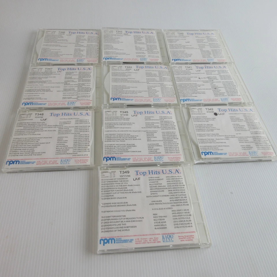 Top Hits USA Ultrasonic Q Radio Disc RPM  Lot of 10 T340 - T349 1996 - Image 3 of 4