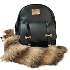 Red Fox Tail Keychain, 13-17", Real Fur