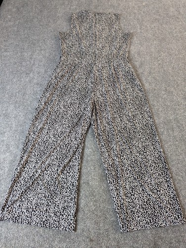 Michael kors Womens, Sleeveless jumpsuit,-black &white Leopard print Sz L - Picture 6 of 17