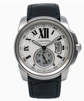 Cartier Calibre de Cartier 42mm W7100037 Silver Dial Leather Strap