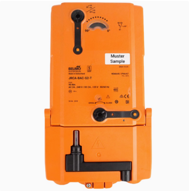 1PC BELIMO JRCA-BAC-S2-T Damper Actuator 90Nm 24-240VAC / 24