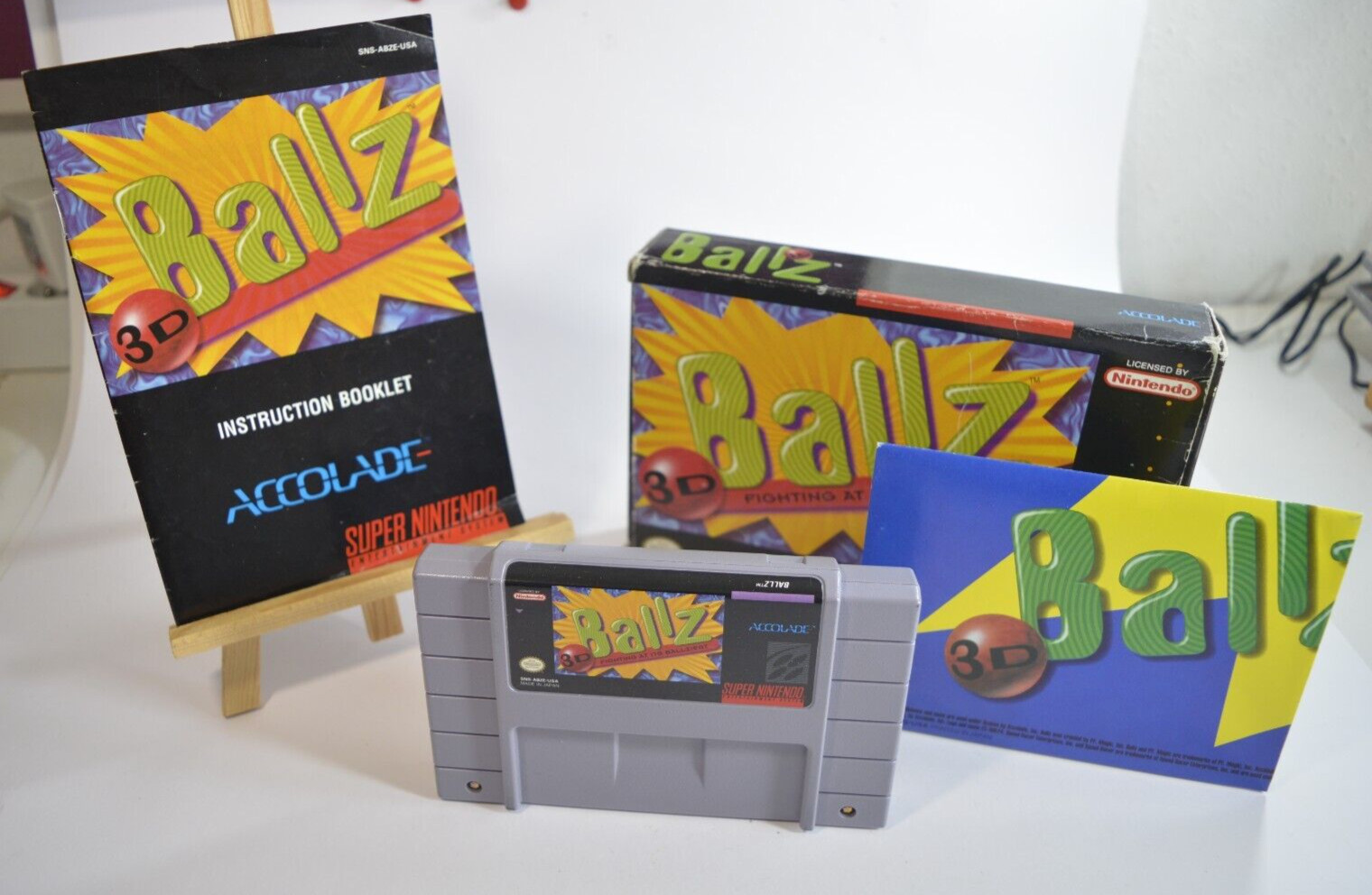 BallZ 3D Fighting Super Nintendo Snes Ntsc complet CIB ( USA Vidéo Game ) Ball Z