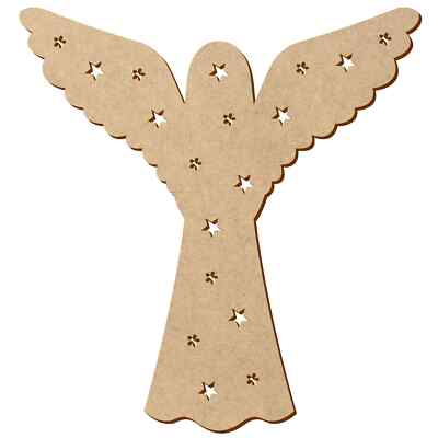 MDF Engel mit Sternen V1 - Deko Basteln 5-50 cm