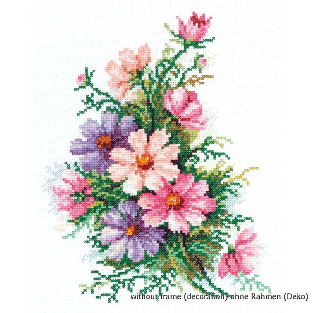 Magic Needle Zweigart Edition counted cross stitch kit ""Cosmos Flowers"", 18x24cm