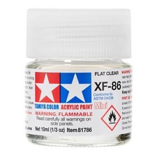 Tamiya Acrylic XF-86 Flat Clear Paint Jar 81786