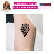 Temporary Tattoo Tiger Triangle Body Art Arm Stickers Waterproof Fake Tattoos...