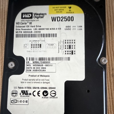 Western Digital WD Caviar SE WD2500 250GB 3,5'' IDE HDD 7200RPM 8MB Cache