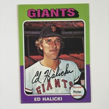 1975 Topps Baseball Mini  #467 Ed Halicki San Francisco Giants