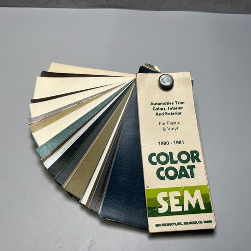 Vintage SEM Products Color Coat Paint Plastic Vinyl Samples 1980-1981 Rare