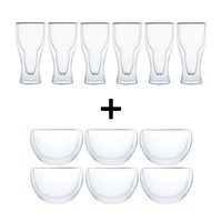 Klasique Doppelwandige GläSer Set – 6 TeegläSer 300Ml & 6 Latte Macchiato 400Ml