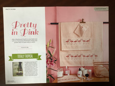 Cartes point de croix frontière flamant rose *d'un magazine*