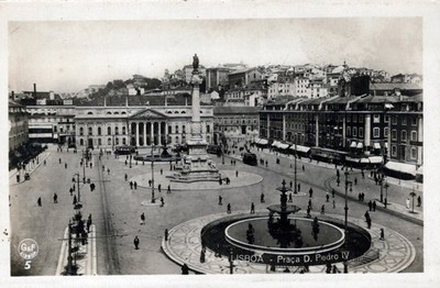 Portugal Lisboa Praça D Pedro IV Rossio Arquitetura Urbana Não Unposted #SBH145