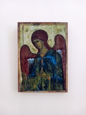 Archangel Gabriel Orthodox Christian Wooden Icon   | Handmade
