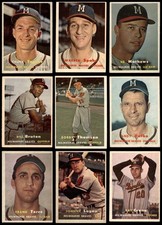 1957 Topps Milwaukee Braves Team Set 1957 World Series Champs! 5 - EX 5370628