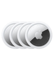 Apple AirTag 4 Pack, 2nd Generation, White, Bluetooth Tracker with Replaceable