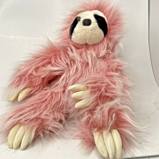 Purely LUXE Sloth Plush Stuffed Pink Animal