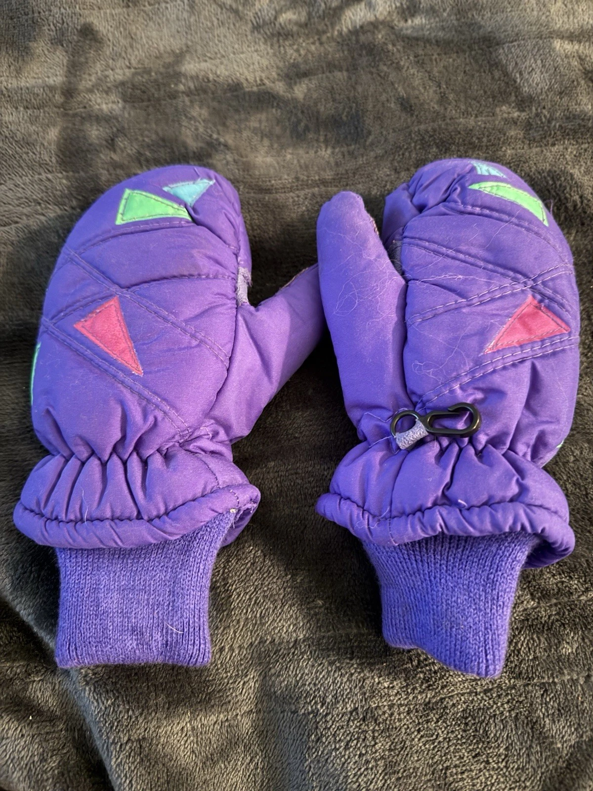 Thinsulate Vintage Kids Snow Gloves Winter Purple