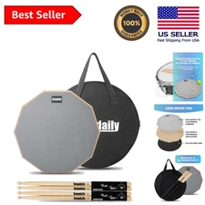 High-Quality Drum Practice Pad with Anti-Slip EVA Base & 4 Maple Drum Sticks