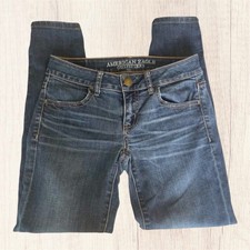 American Eagle Super Stretch Mid-Rise Dark Wash Jegging Jeans Women  s Size 0