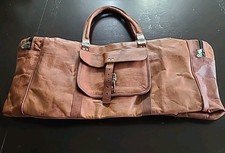 28-Inch Large Leather Duffel Bag Travel, Gym, Sports, Overnight Weekend Bag