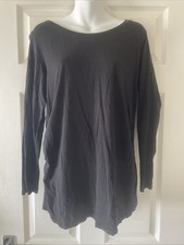 New Look 100% Cotton Black Maternity Top Long sleeves U.K. Size 12