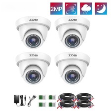 4Pack 2.0MP HD 1080P Security Cameras Kit For Home Indoor Outdoor Home CCTV Dome