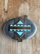 VINTAGE HARLEY DAVIDSON BELT BUCKLE SOUTHWEST NATIVE AMERICAN STYLE 1996 USA