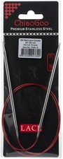 ChiaoGoo Red Lace Stainless Circular Knitting Needles 32"-Size 5/3.75mm