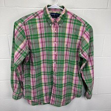 Polo Ralph Lauren Shirt Mens XL 17 1/2 Classic Fit Plaid Long Sleeve Button Down
